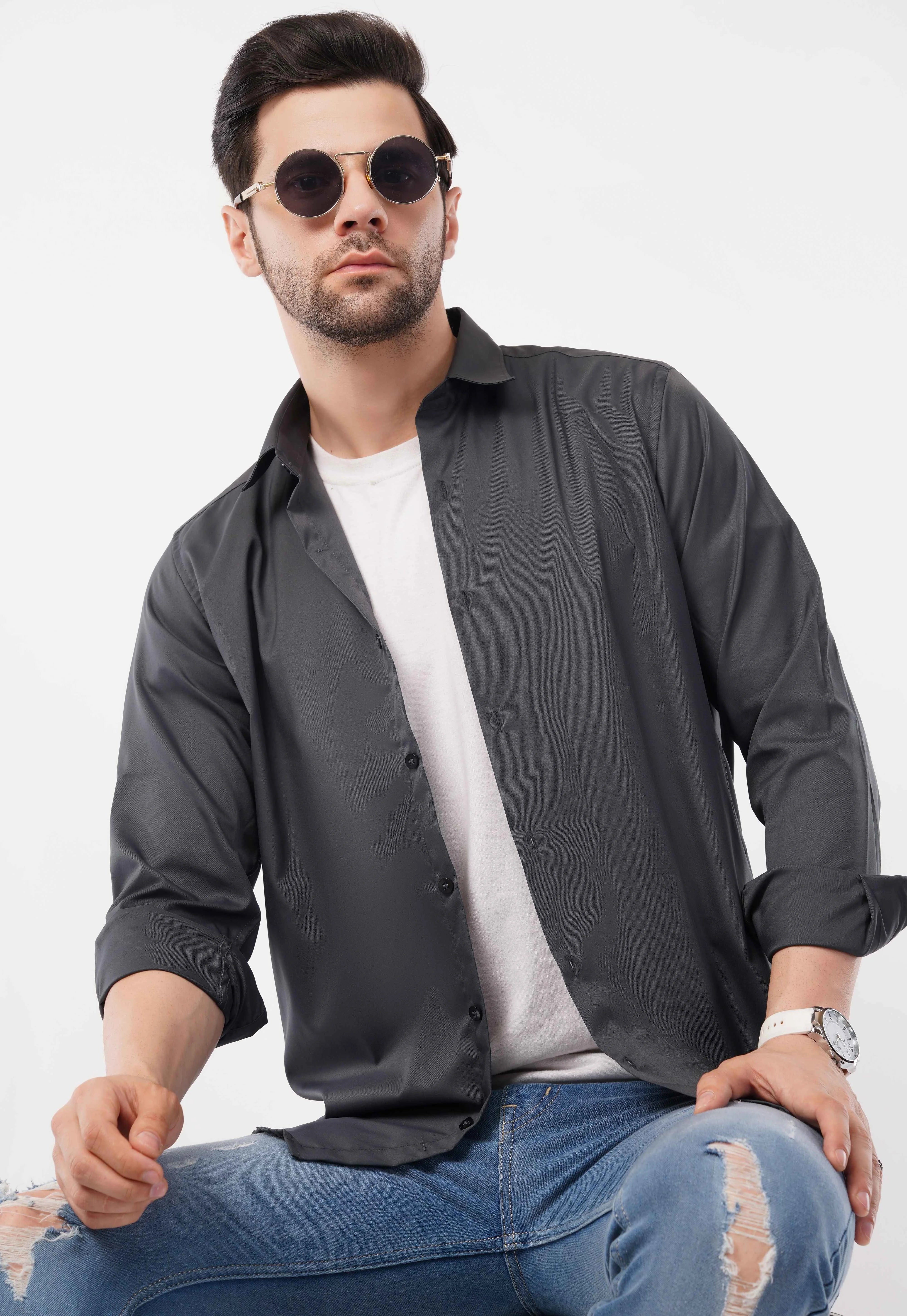 Charcoal Full Sleeve Formal Shirt